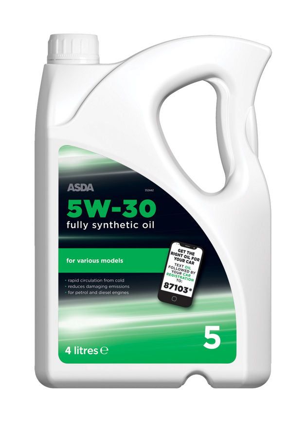 ASDA 5w30 Fully Synthetic H/M Oil 4L - McGrocer