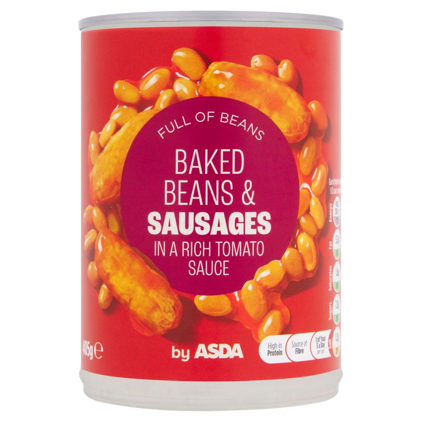 ASDA Baked Beans & Sausages in a Rich Tomato Sauce 405g - McGrocer