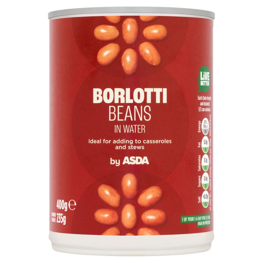 ASDA Borlotti Beans in Water 400g - McGrocer