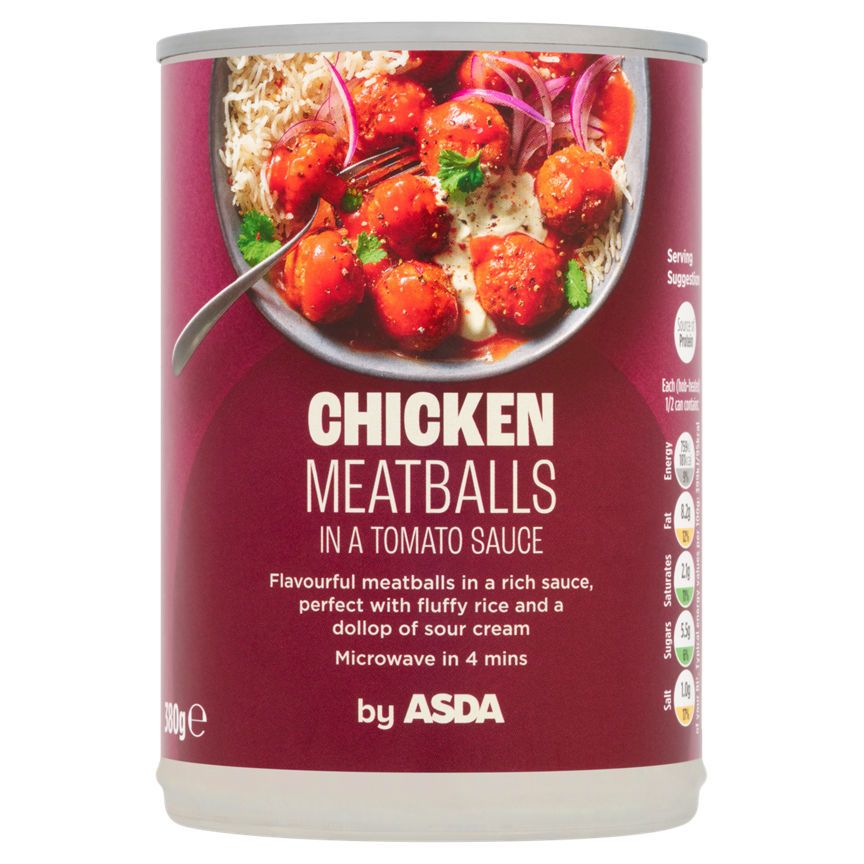 ASDA Chicken Meatballs in Tomato Sauce 380g - McGrocer