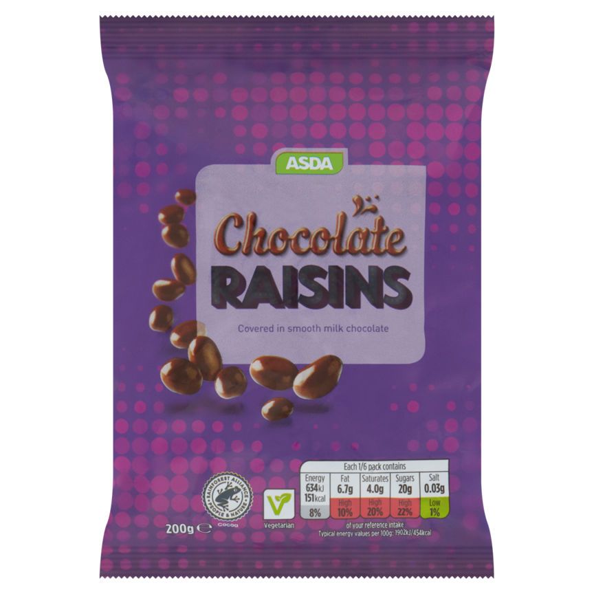 ASDA Chocolate Raisins Bag - McGrocer
