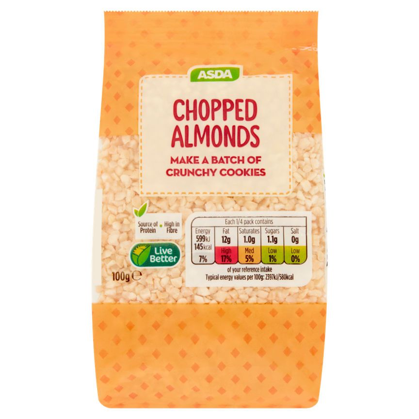 ASDA Chopped Almonds 100g - McGrocer