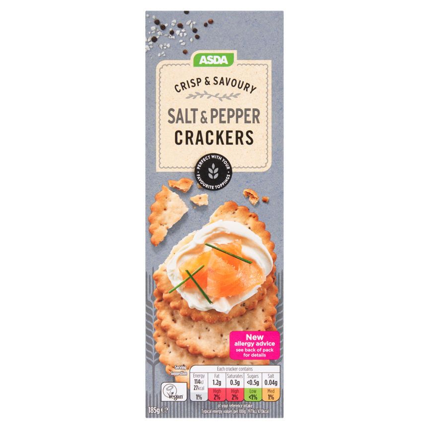 ASDA Crisp & Savoury Salt & Pepper Crackers - McGrocer