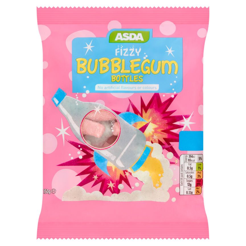 ASDA Fizzy Bubblegum Bottles - McGrocer