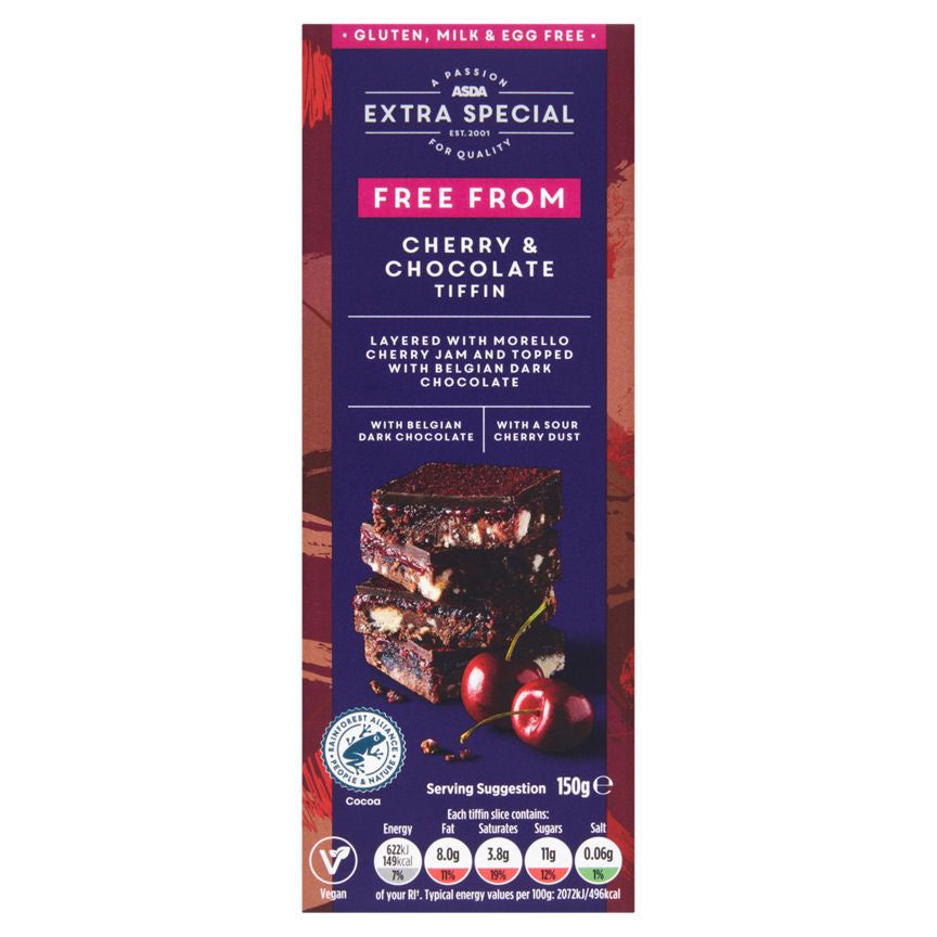 ASDA Free From Cherry & Chocolate Tiffin 150g - McGrocer