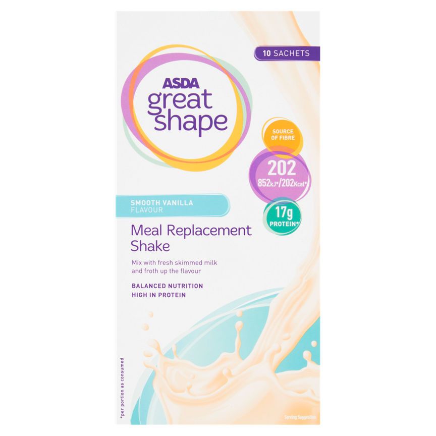 ASDA Great Shape Meal Replacement Shake Smooth Vanilla Flavour - McGrocer