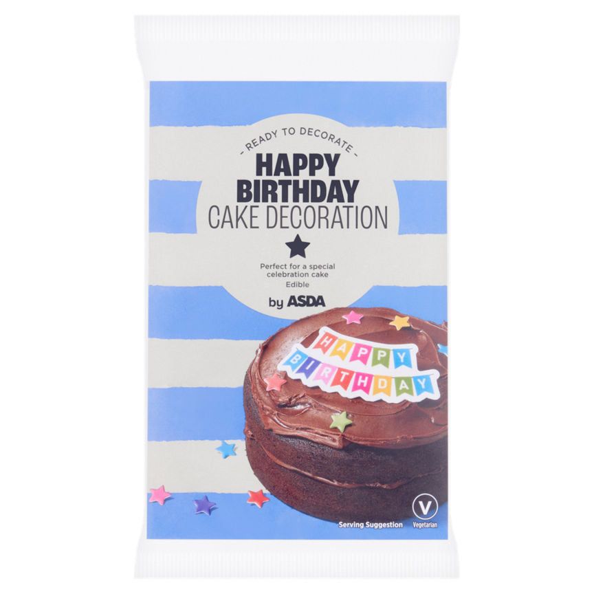 ASDA Happy Birthday Cake Decoration - McGrocer
