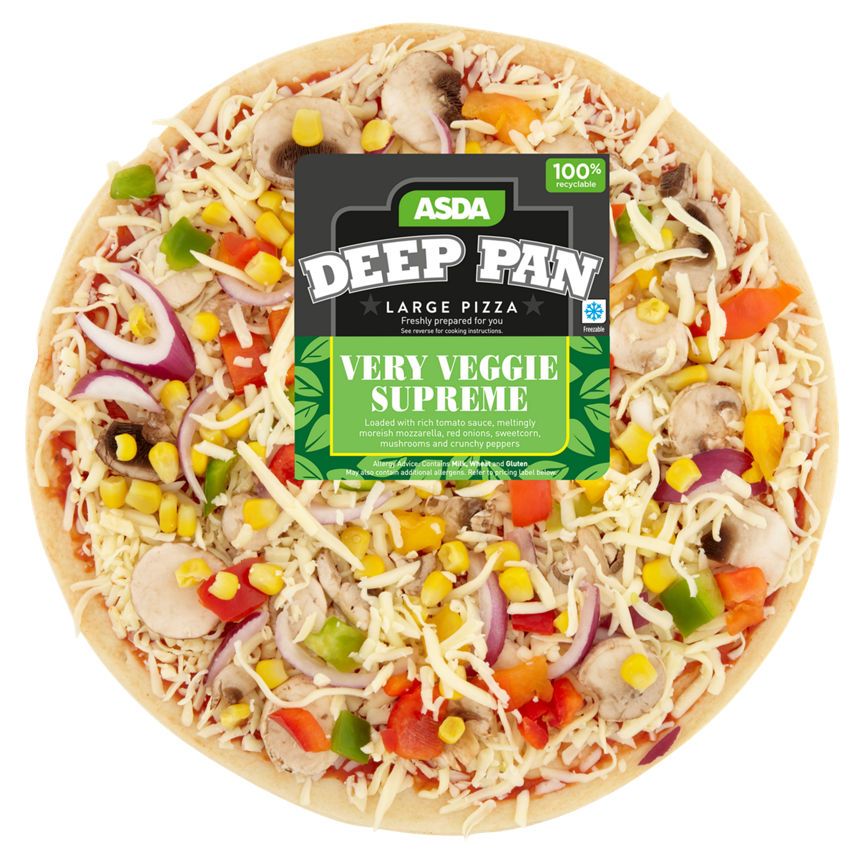 ASDA Large Deep Pan Very Veggie Supreme (Typically 1141g) - McGrocer