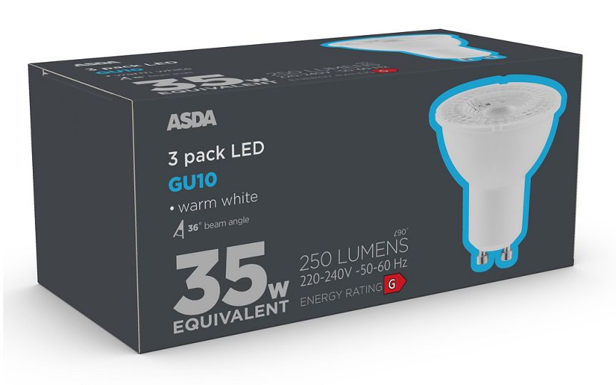 ASDA LED GU10 35W Lightbulb - McGrocer
