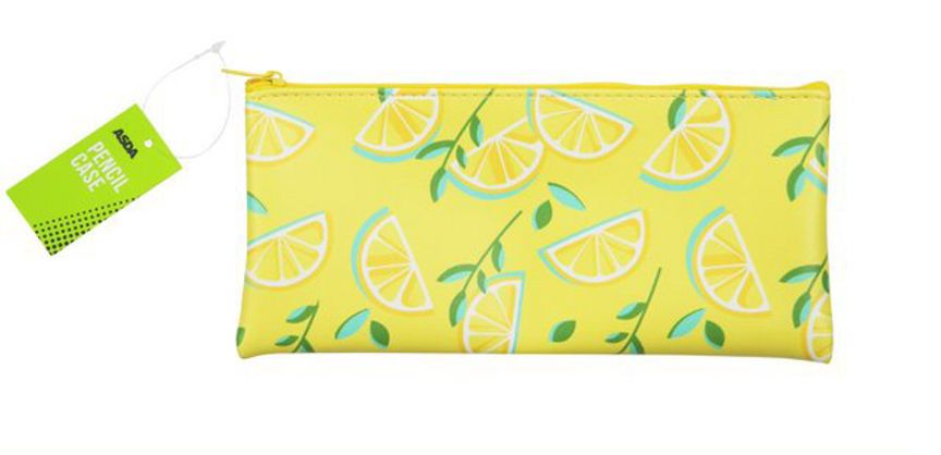 ASDA Lemon Print Pencil Case - McGrocer