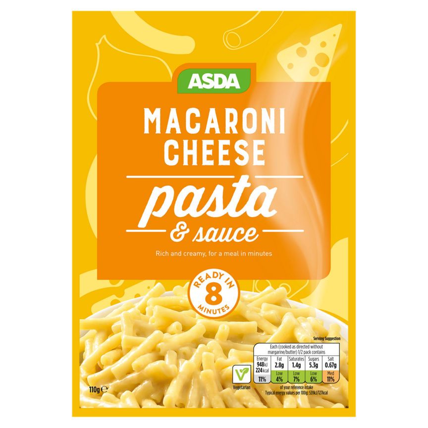 ASDA Macaroni Cheese Pasta & Sauce - McGrocer