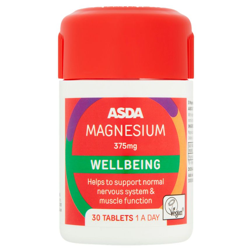 ASDA Magnesium 375mg Wellbeing Tablets 1 A Day - McGrocer