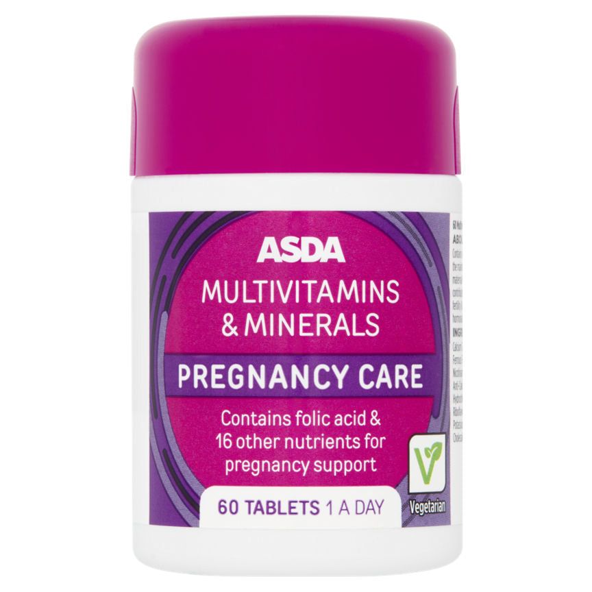 ASDA Multivitamins & Minerals Pregnancy Care Tablets 1 A Day - McGrocer