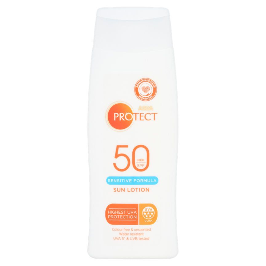ASDA Protect Sensitive Formula Sun Lotion SPF 50 High - McGrocer