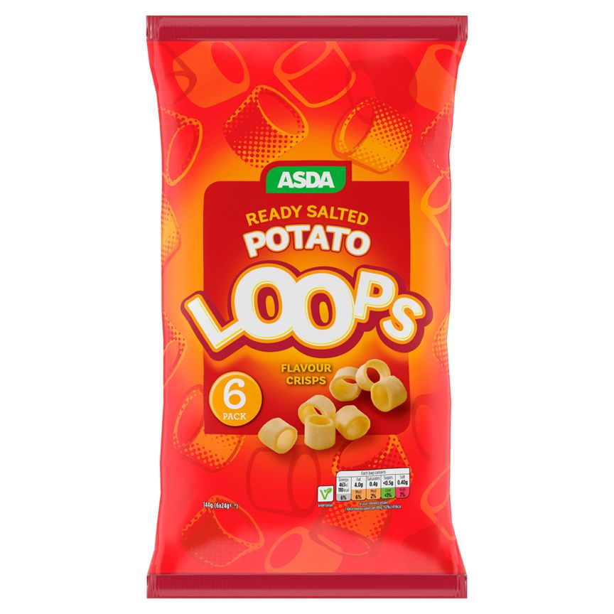 ASDA Ready Salted Potato Loops Multipack Crisps - McGrocer