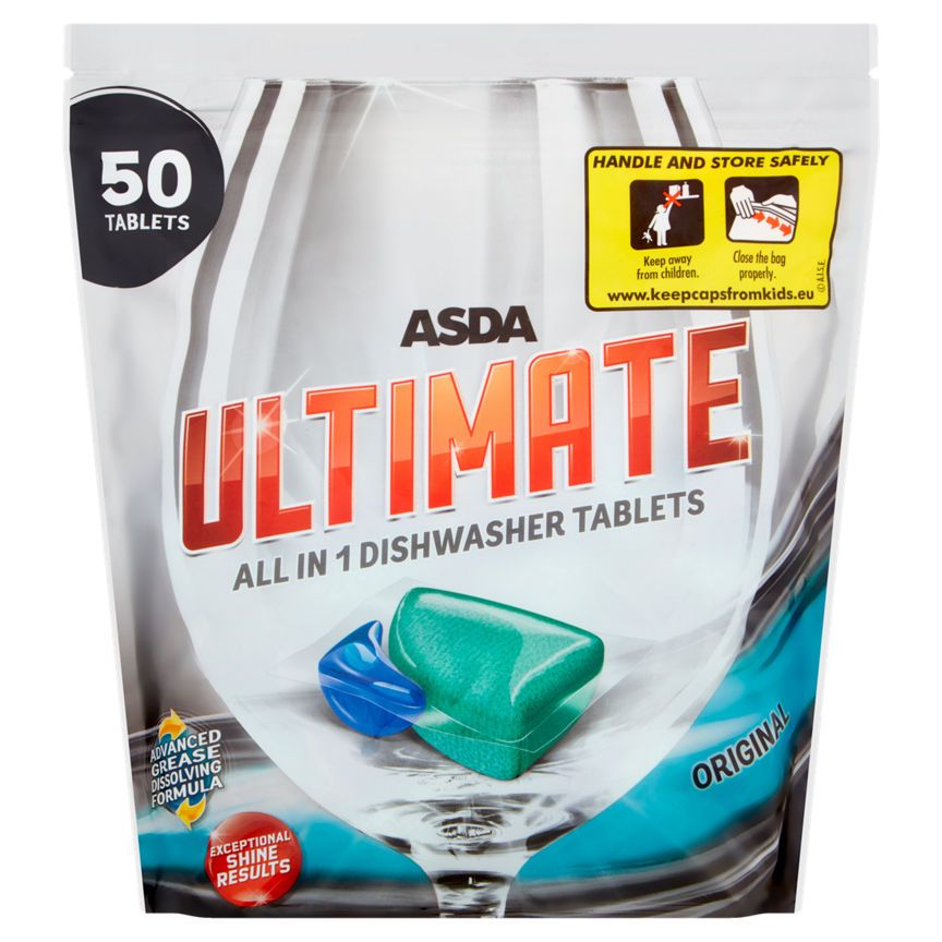 ASDA Ultimate All in 1 Dishwasher Tablets Original - McGrocer