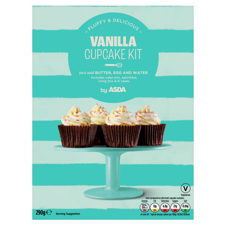 ASDA Vanilla Cupcake Kit 290g - McGrocer
