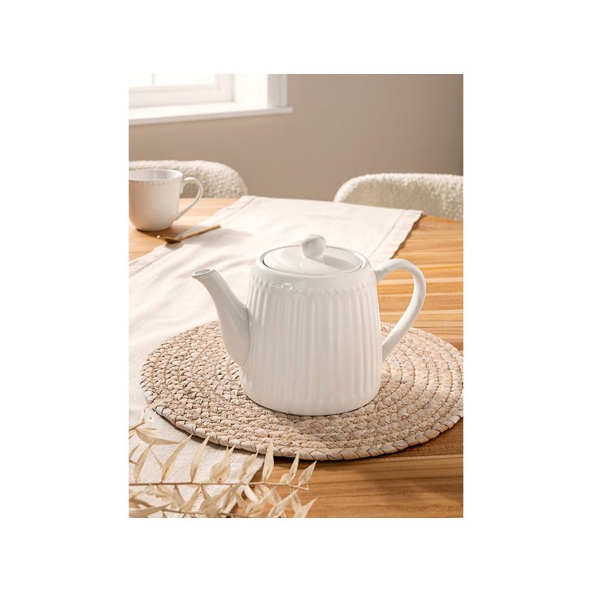 At Home with Stacey Solomon White Beaded Teapot - McGrocer