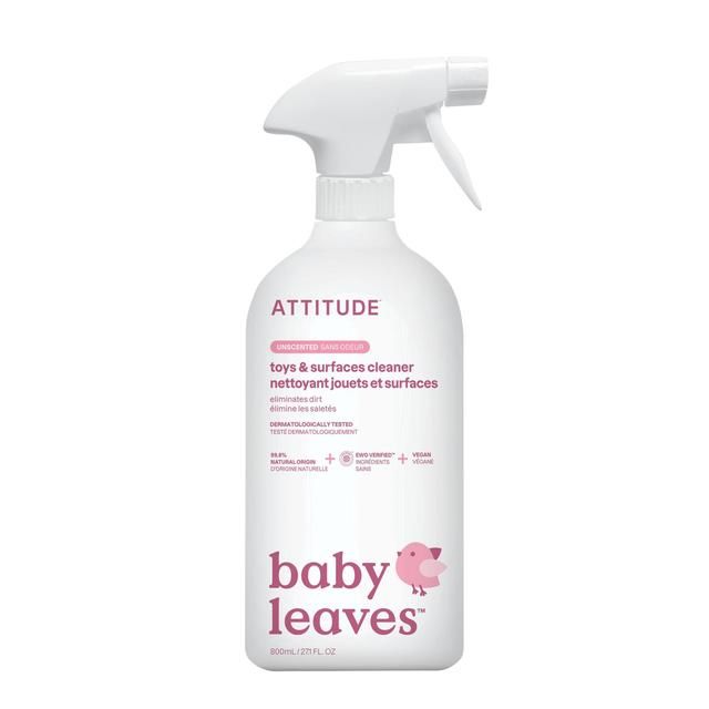 Attitude Baby Leaves - Toy & Surface Cleaner - Fragrance Free 800ml - McGrocer