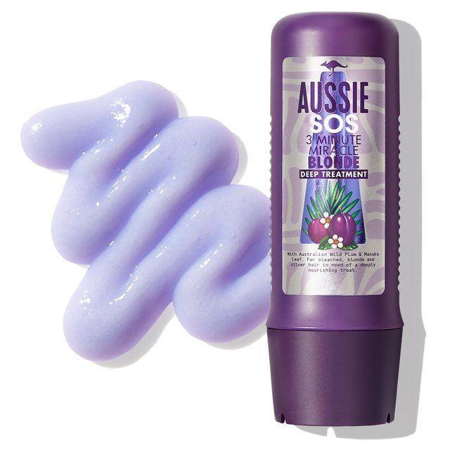 Aussie Blonde Hydration Purple 3 Minute Miracle Deep Hair Mask 225ml - McGrocer