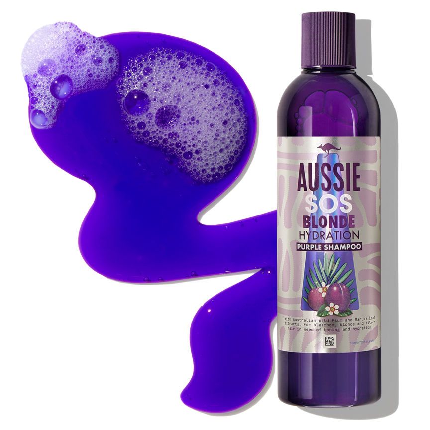 Aussie Blonde Hydration Purple Shampoo for Blode Hair with Hemp - McGrocer