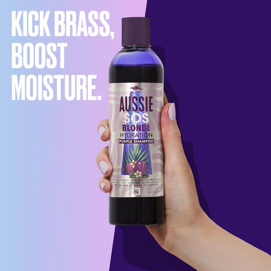 Aussie Blonde Hydration Purple Shampoo for Blode Hair with Hemp - McGrocer