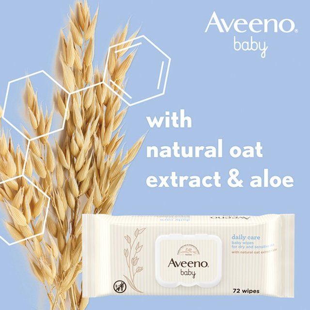 Aveeno Baby Daily Care Wipes 4 x 72 per pack - McGrocer