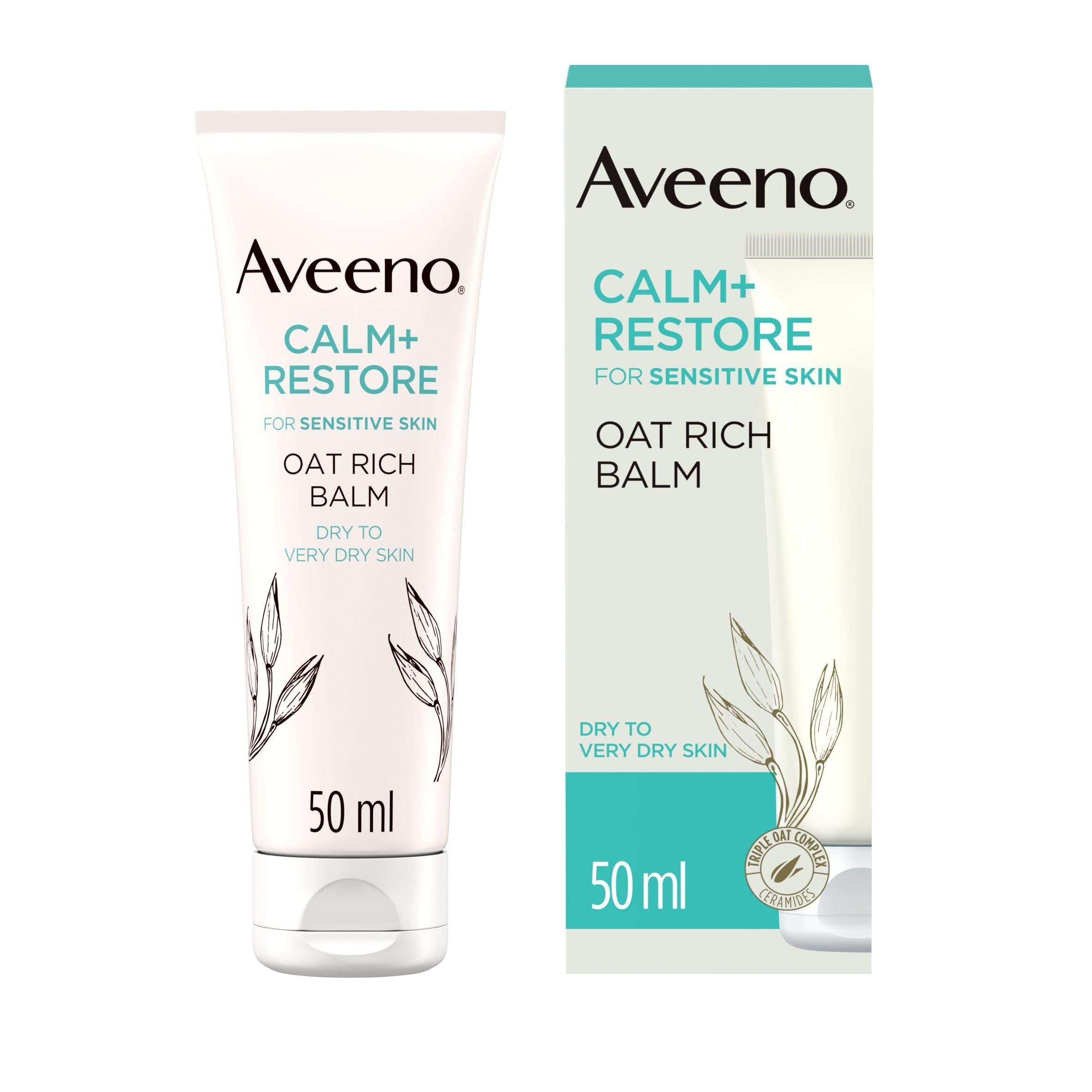 Aveeno Face Calm & Restore Ultra Rich Oat Moisturiser for Dry Skin 50ml - McGrocer