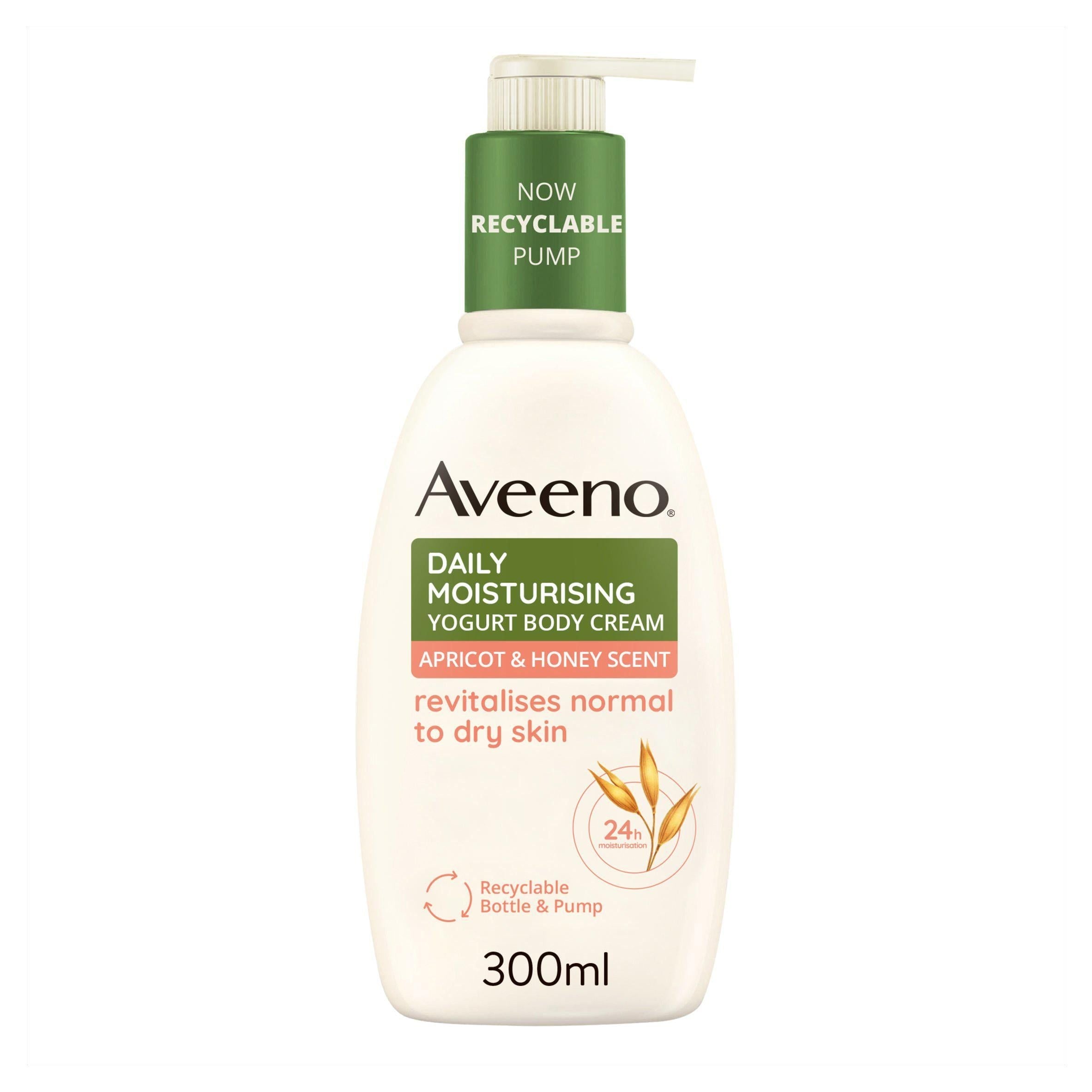 AVEENO Daily Moisturising Yogurt Body Cream Apricot & Honey Scent 300ml - McGrocer