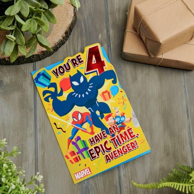 Avengers 4th Birthday Card - McGrocer