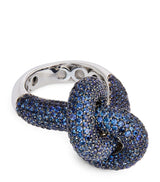 Engelbert White Gold and Sapphire The Legacy Knot Ring Size 53