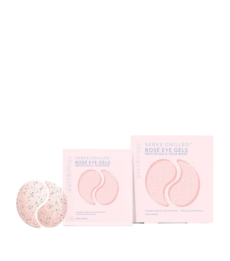 Patchology Chilled Rosé Eye Gels 5 Pack, imported from the UK