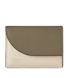 Leather Bifold Wallet with Suede Panels and Gold-Tone Hardware