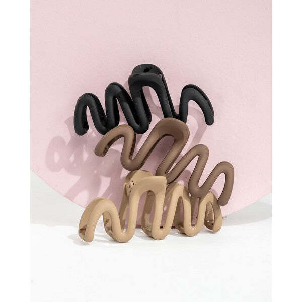 Brushworks Wave Claw Clips 3 Pack - British product