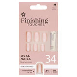 Superdrug Finishing Touches Glazed Pink Oval Nail Kit 24 Nails