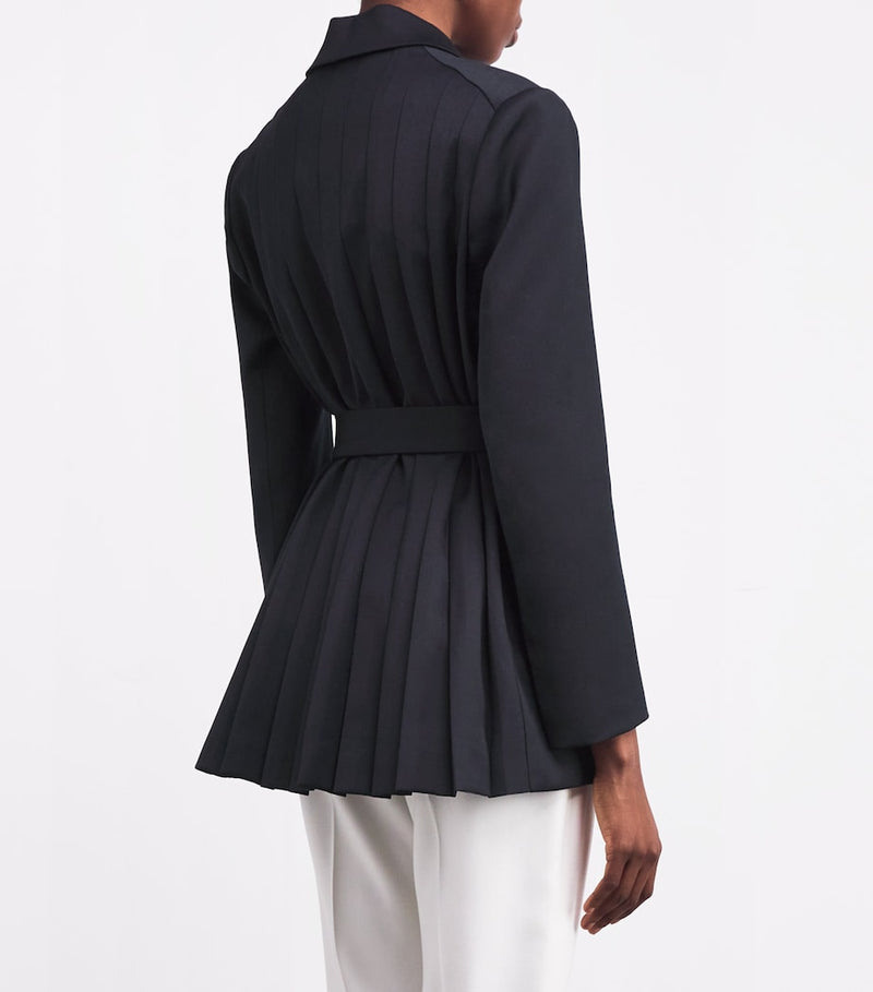 Maje pleated belted blazer, imported from the UK