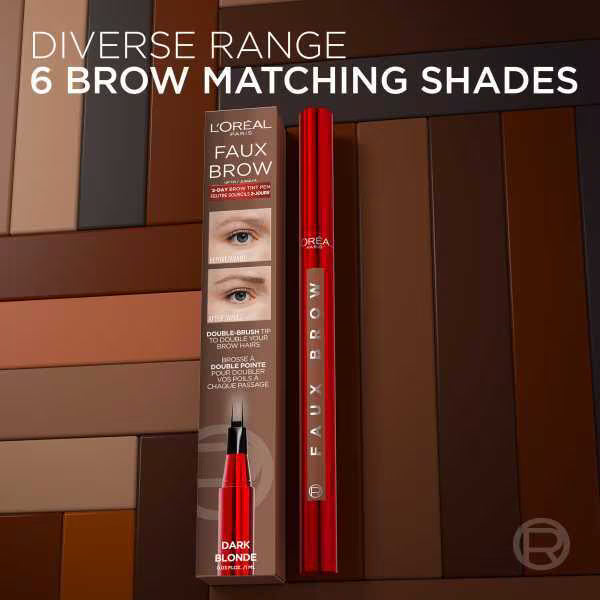 L'Oréal Paris Faux Brow Tint Pen Dark Blonde, imported from the UK