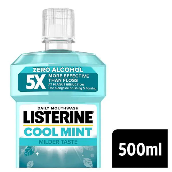 Listerine zero alcohol cool mint mouthwash 500ml, UK version