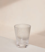 Fluted Water Glasses Set of 4, Clear Crystal, 280ml Capacity