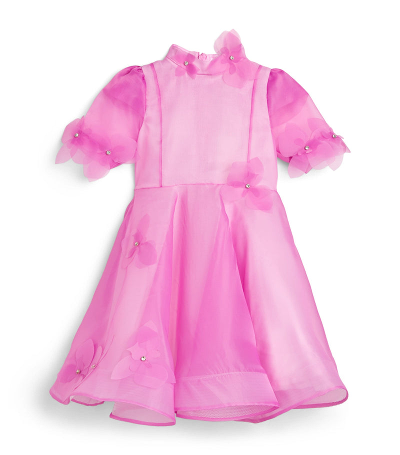 Mama Luma Organza Floral-Embellished Dress (3-12 Years), imported from the UK