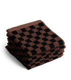 BAINA check quill facecloths set of 4 30x30cm - British product