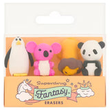 Fantasy Novelty Eraser Double Face Pack of 4 Erasers