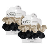 Silver Cloud Large Scrunchies Mixed Double Pack Hair Bands