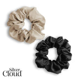 Silver Cloud satin scrunchies large mixed colours (British brand)