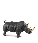 Lladró Porcelain Rhino Figurine Decorative Home Ornament