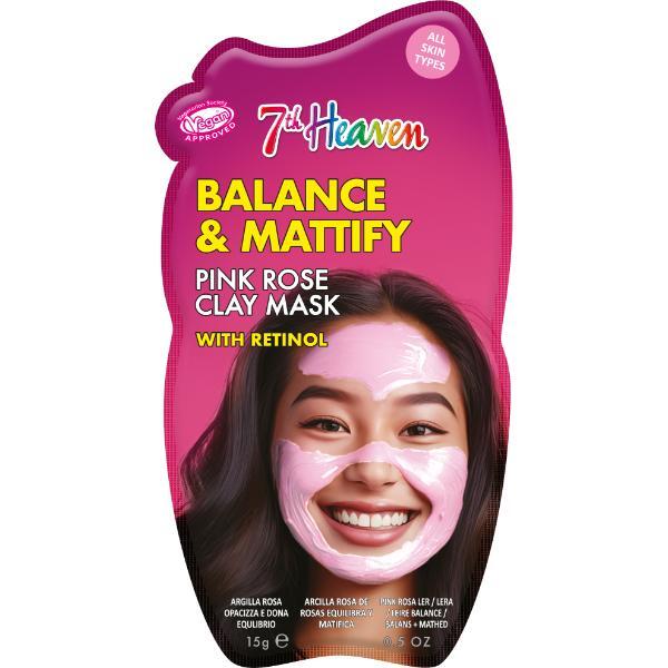 7th Heaven Pink Rose Clay Mask with Retinol, imported from the UK