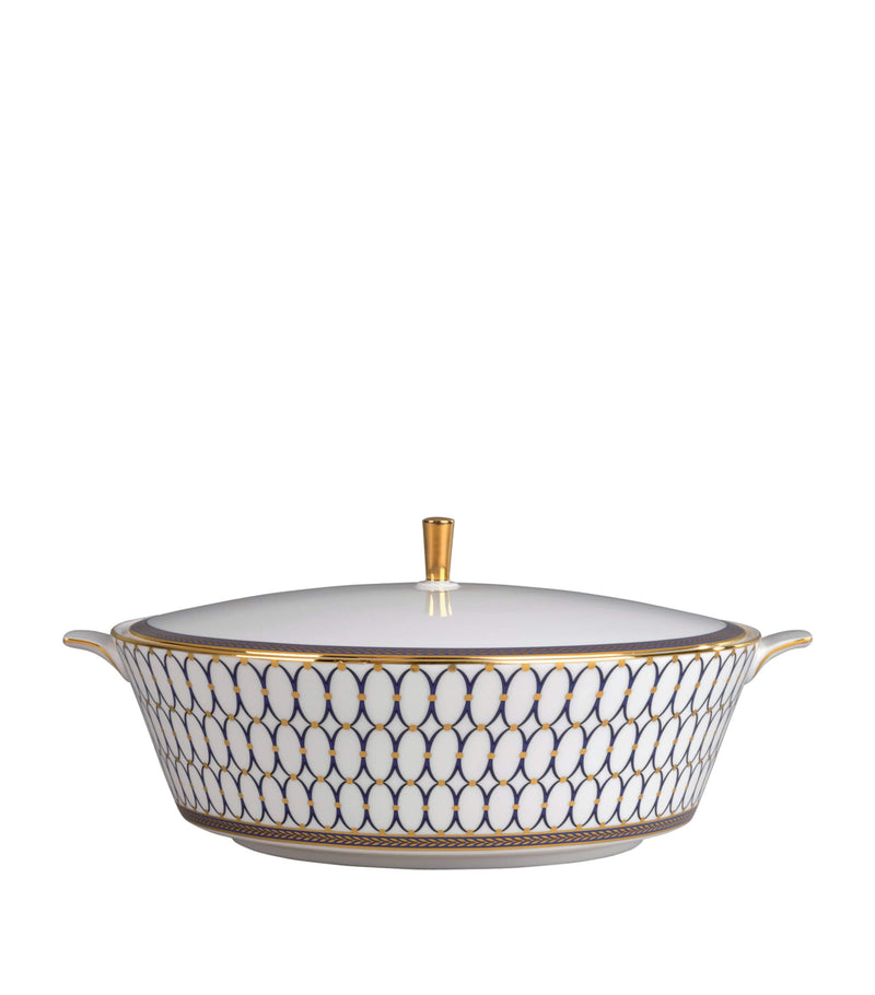 Wedgwood Renaissance Gold covered vegetable dish (British brand)