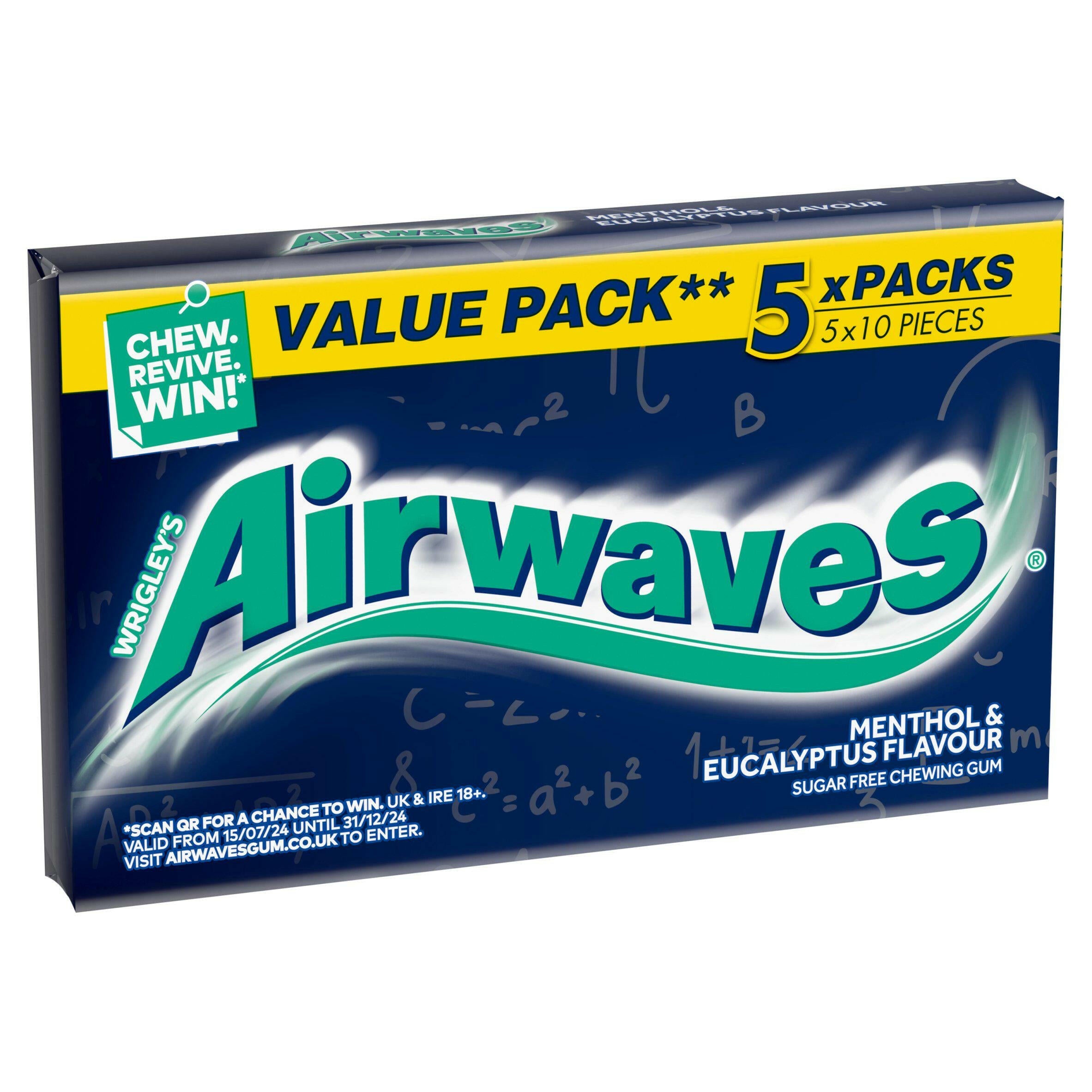 Wrigley's Airwaves Menthol & Eucalyptus Flavour Sugar Free Chewing Gum 70g GOODS Sainsburys
