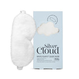 Silver Cloud Silver Ion Infused Satin Fluffy Sleep Mask White