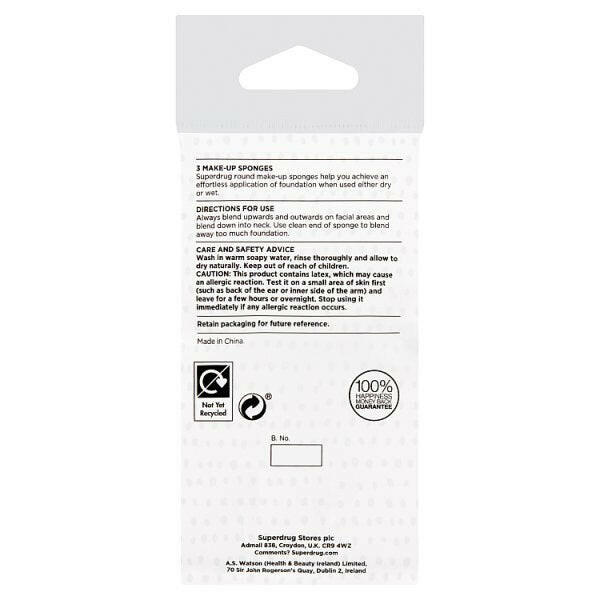 Superdrug Round Cosmetic Sponges GOODS Superdrug